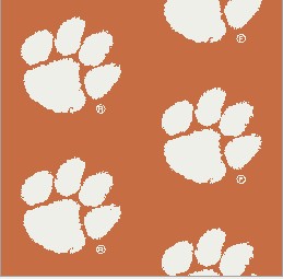 Collegiate Repeating Clemson (Orange) Tiger